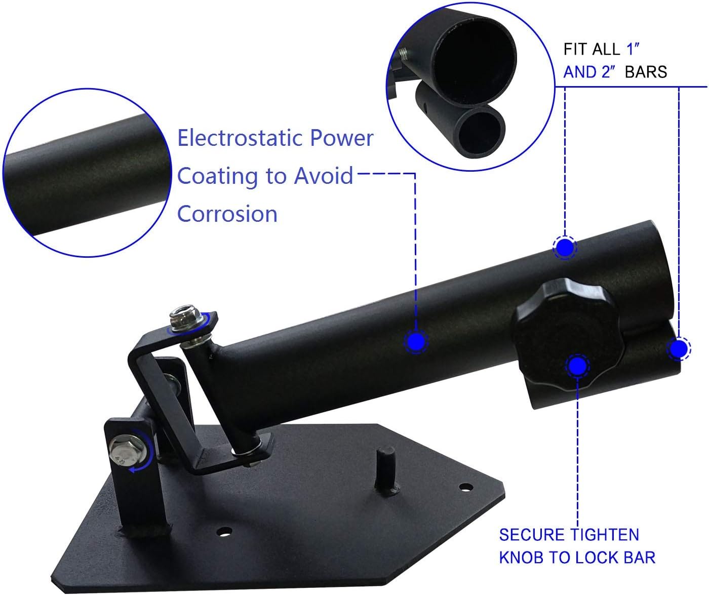 Portable Landmine Base T Bar Row Attachment for Barbell