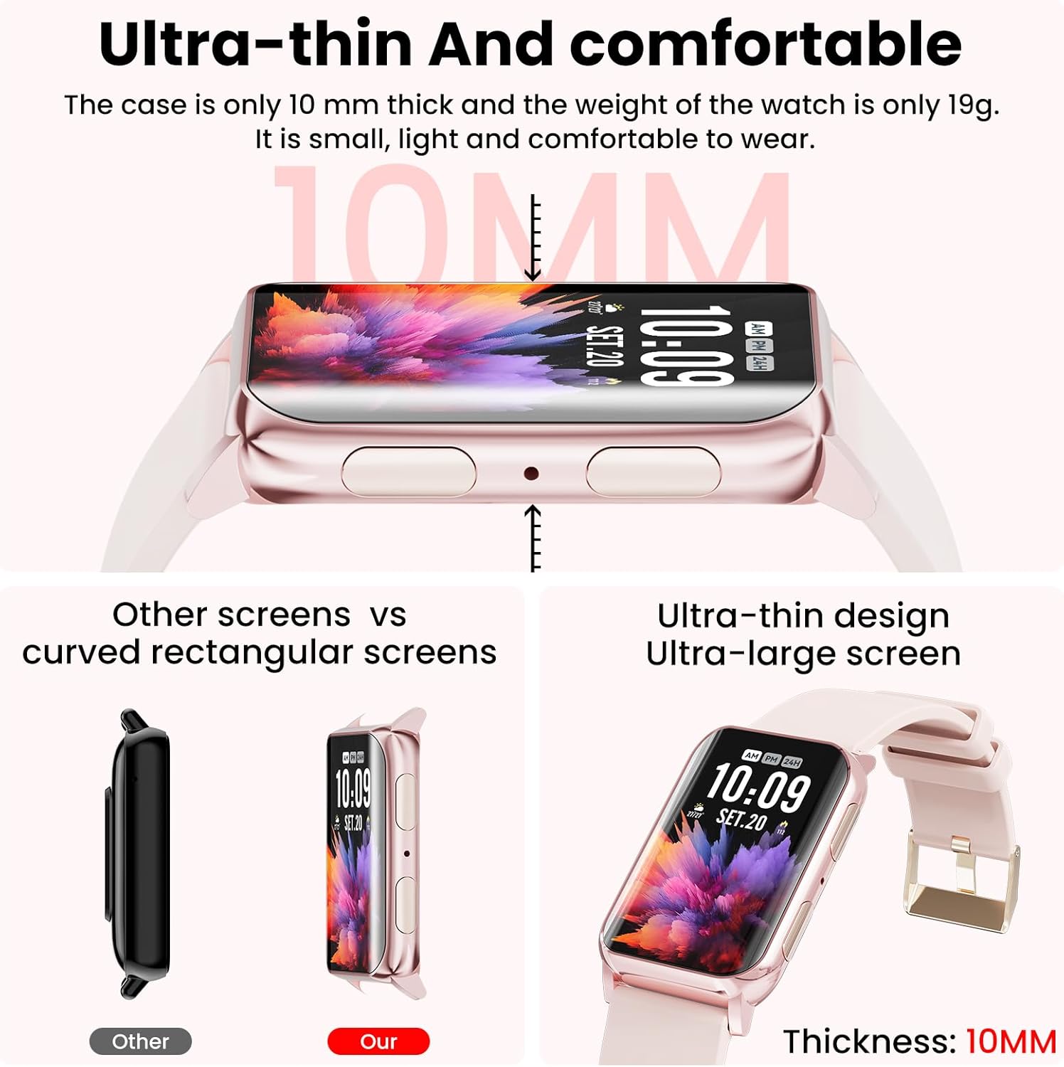 Curved Screen Smart Watch Bluetooth Call 100 Sports