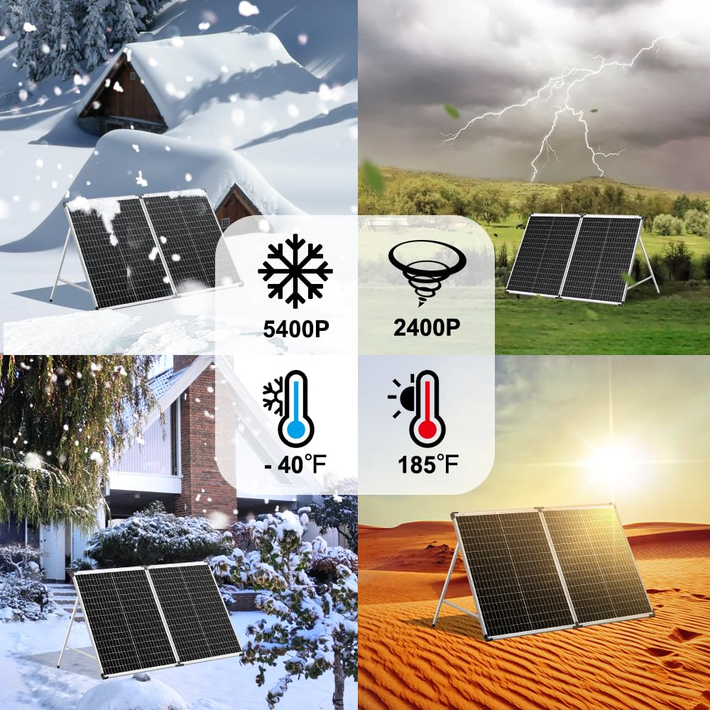 100W Foldable Solar Panel Kit 12V Portable Charger RV Boat