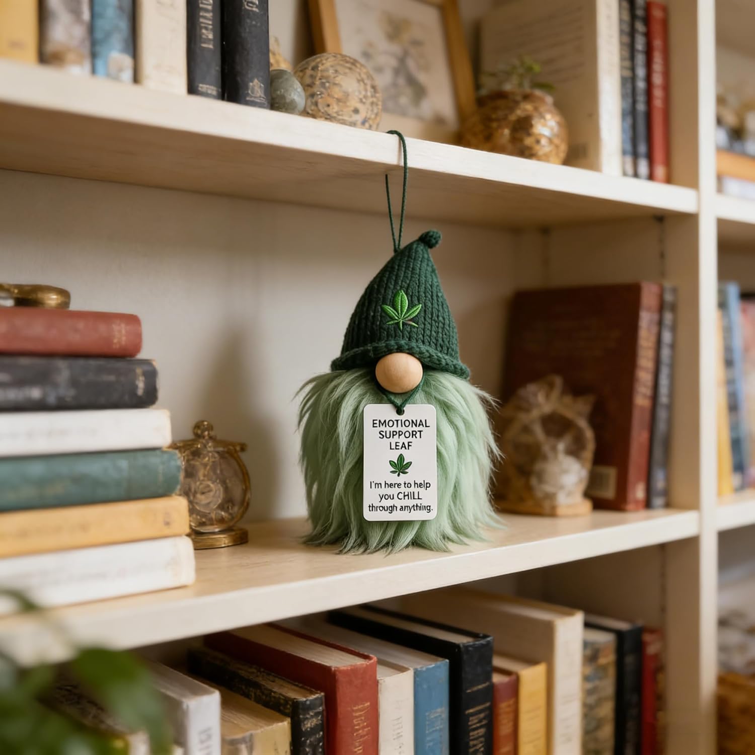 Weed Gnome Emotional Support Figurine Funny Desk Decor Gift