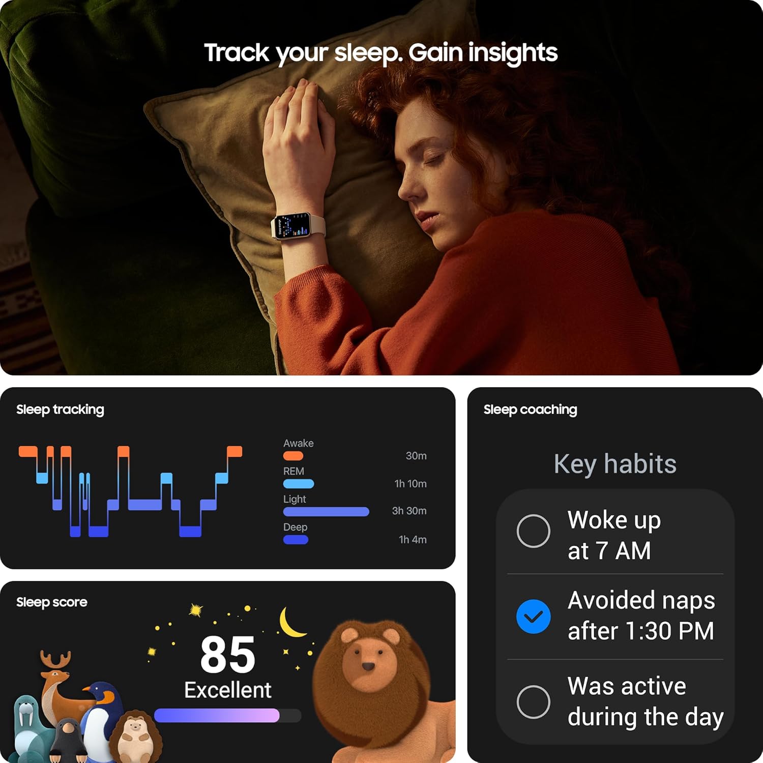 Silver Fitness Smart Watch AMOLED 13 Day Battery