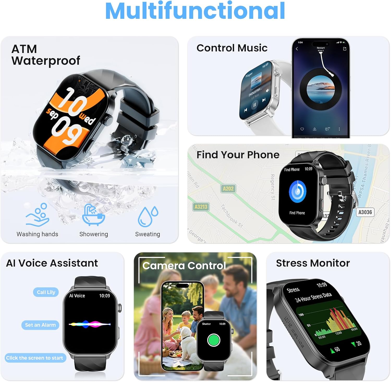 GPS Smart Watch 2.01 HD Calls 110 Sport Modes