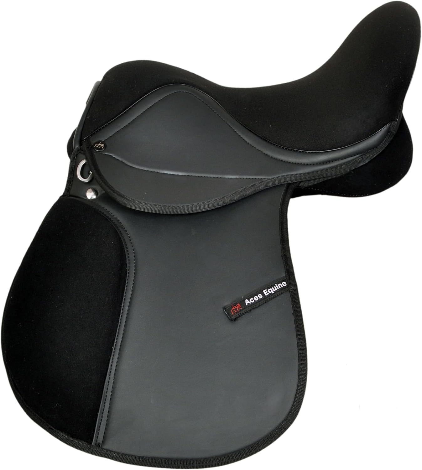 Black Synthetic Leather General Purpose Saddle Suede Seat 18 Seat