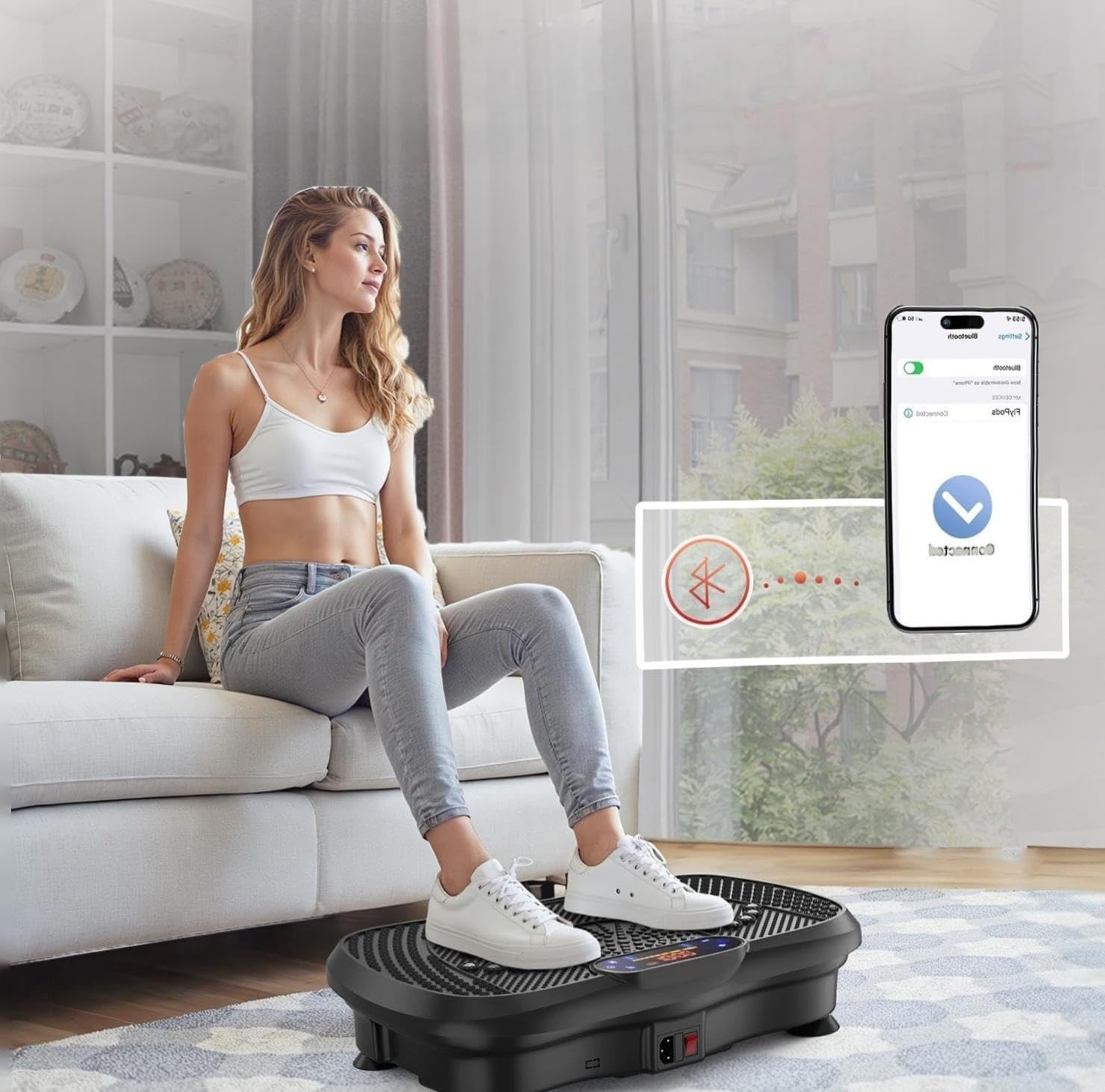 Vibration Plate Exercise Machine 120 Speed Whole Body Fitness Platform