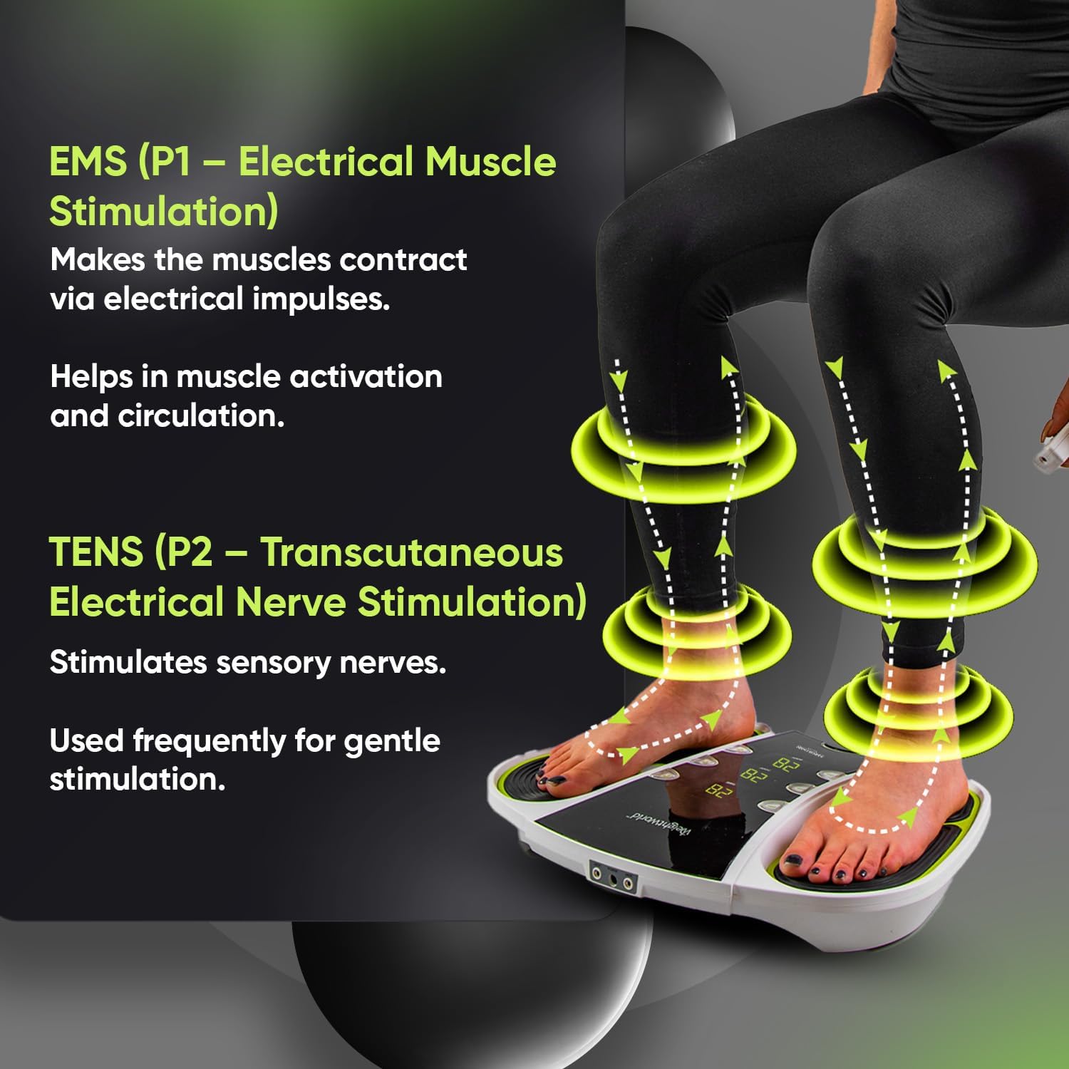 Foot Circulation Machine EMS TENS Massager 99 Levels Remote