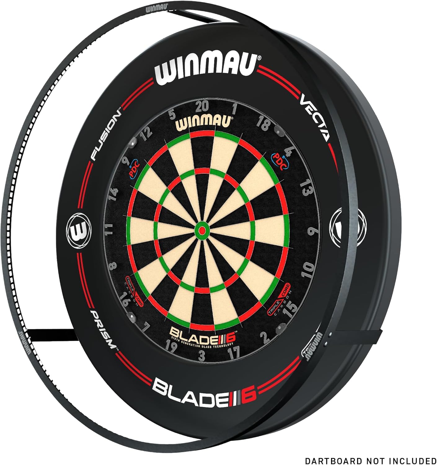 360 Dart Board LED Light Surround Ring Wall Protector Bundle