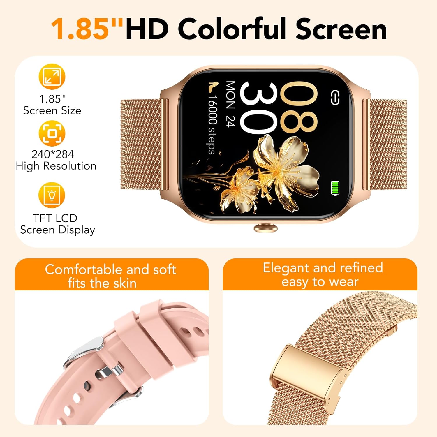 Women Smart Watch Call 120 Sports IP68 Tracker