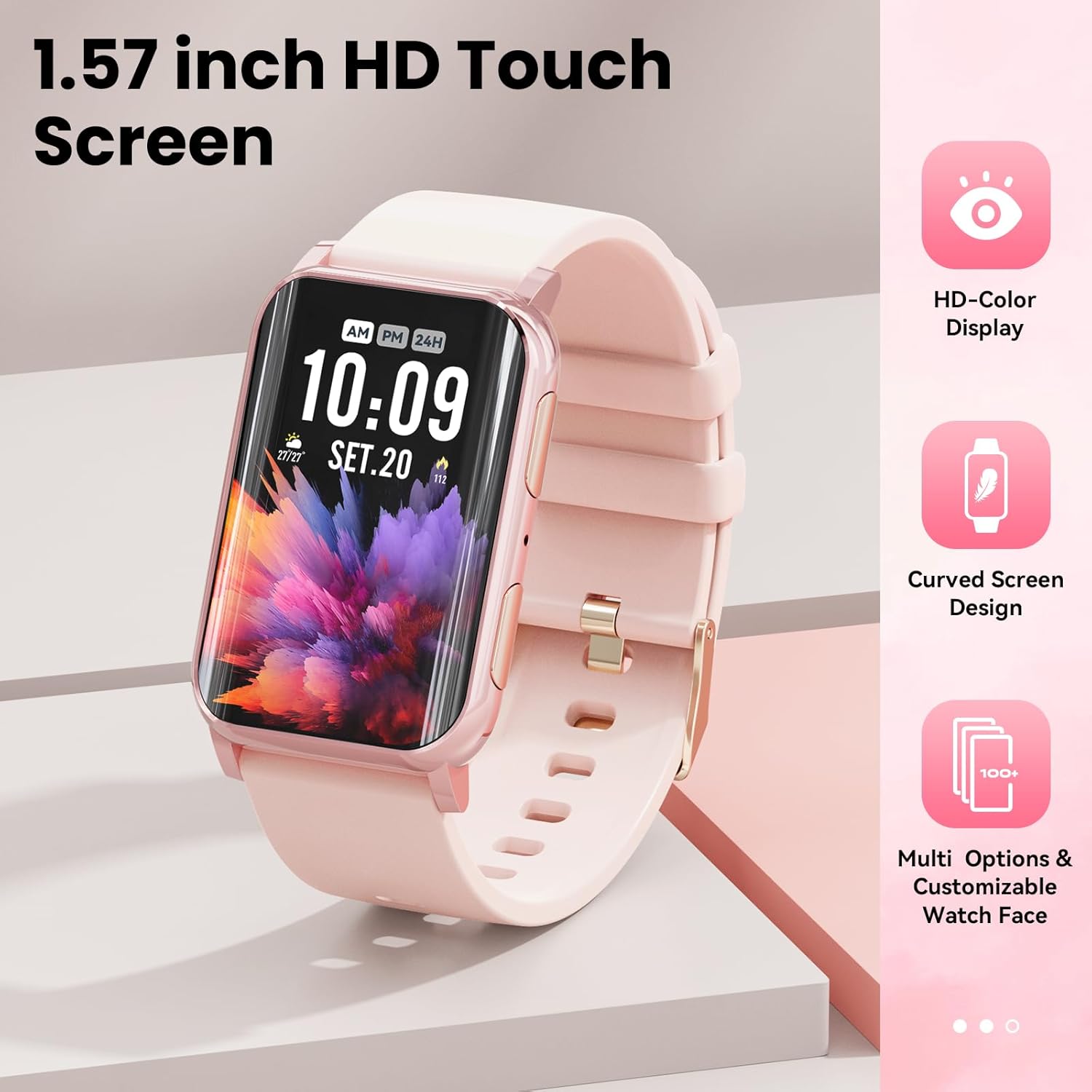 Curved Screen Smart Watch Bluetooth Call 100 Sports