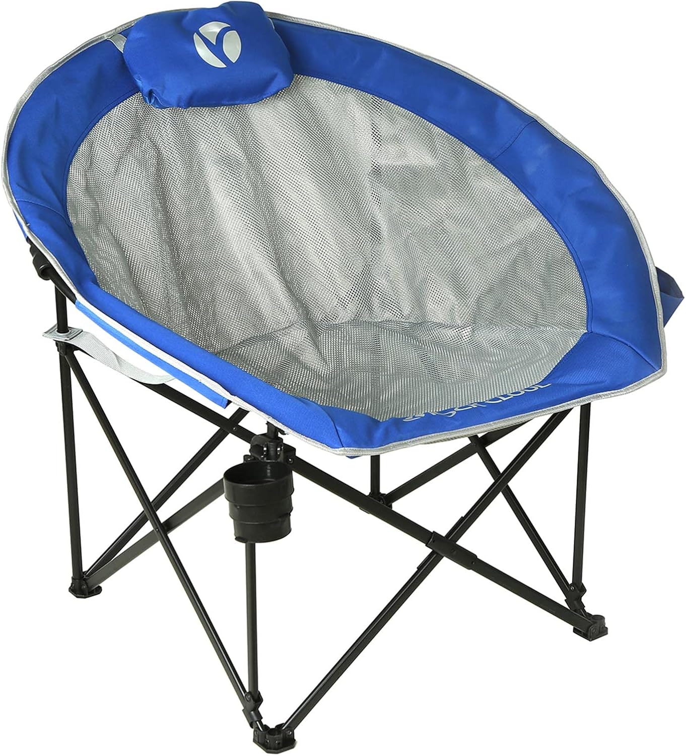 Portable Moon Camping Chair Foldable Saucer Blue