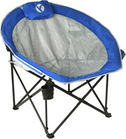 Portable Moon Camping Chair Foldable Saucer Blue