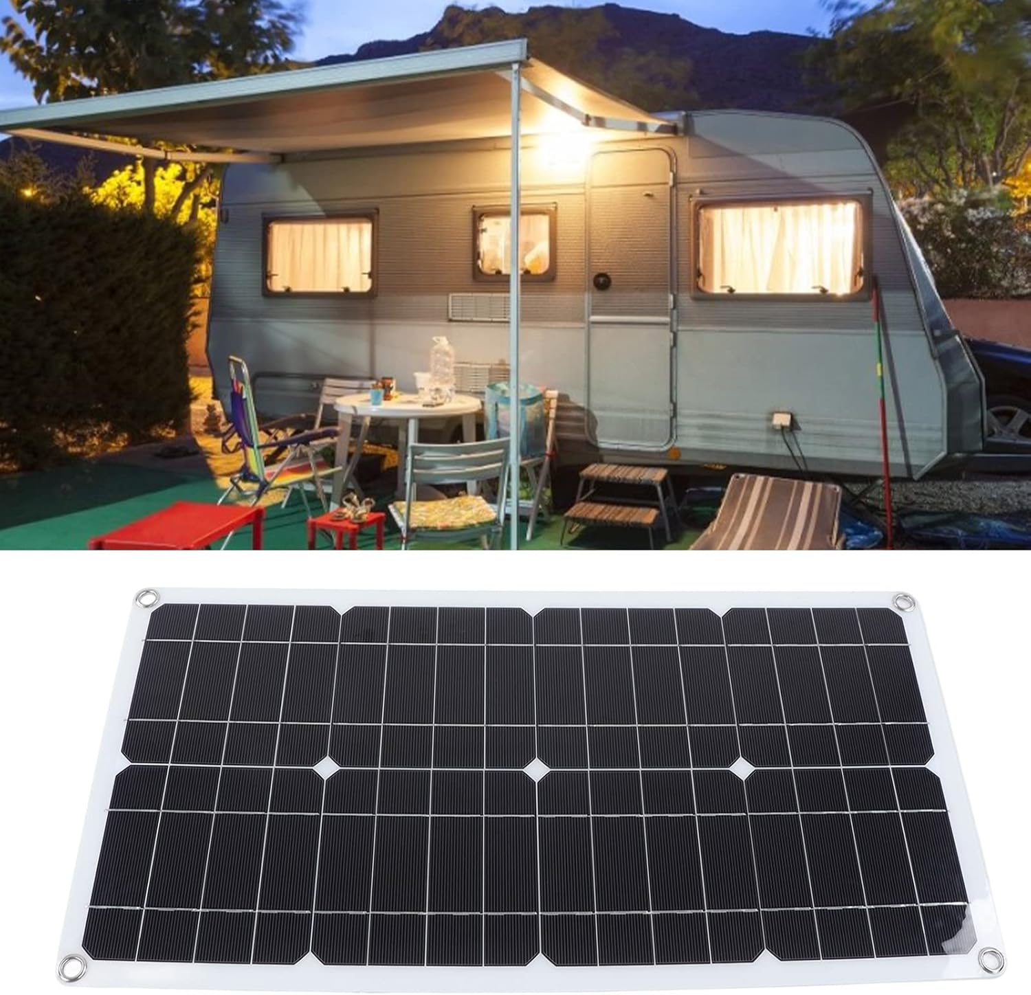 250W Solar Panel Kit 12V 24V Portable Charger RV Boat