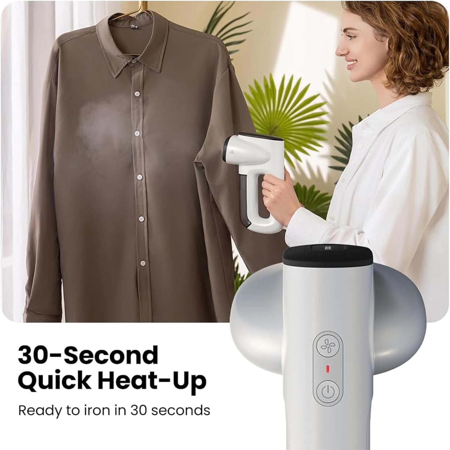 2 in 1 Vacuum Clothes Steamer Portable Garment Steamer Fast Heat