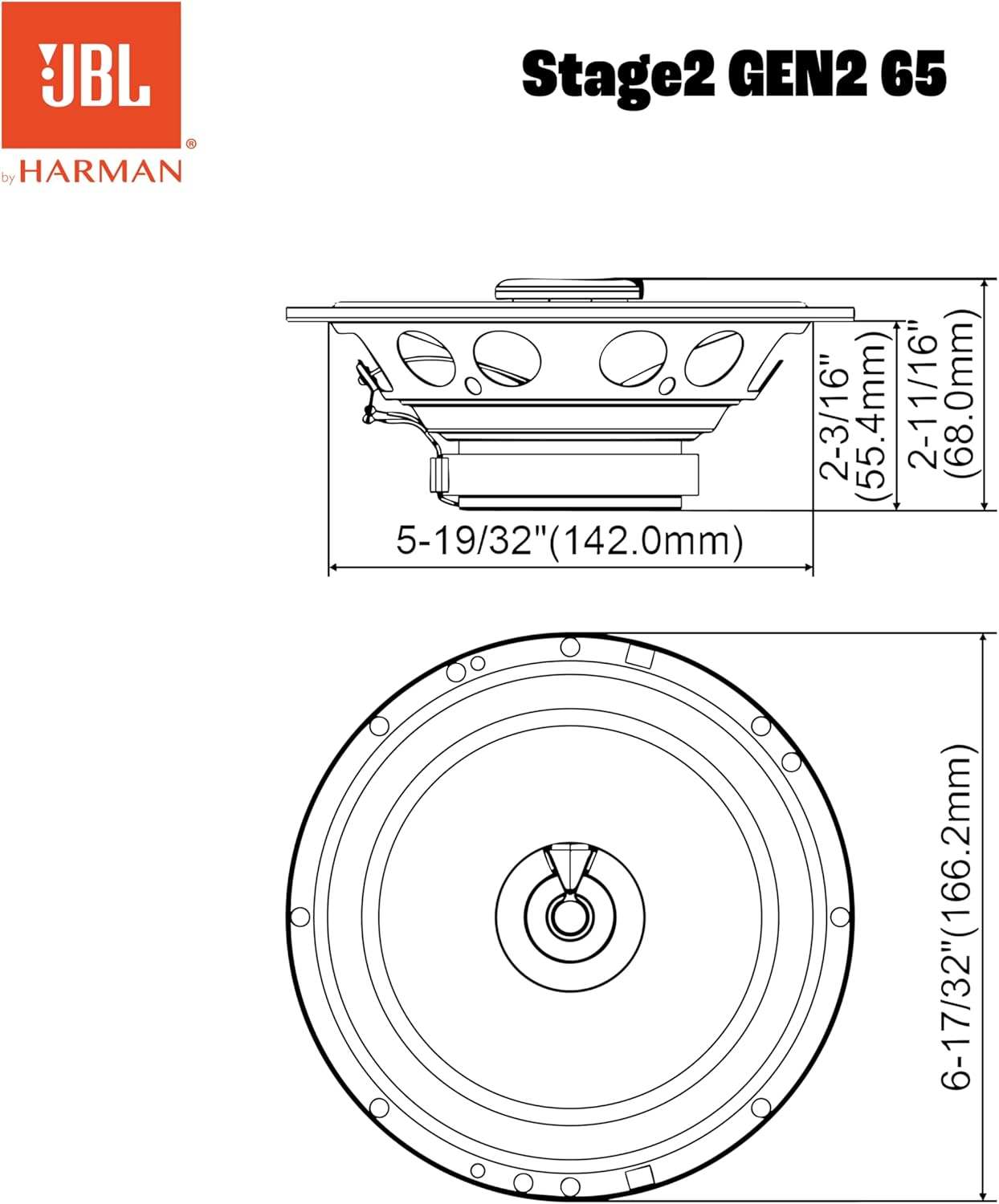 6.5 Inch Car Speakers 240W 2 Way Coaxial Stereo OEM Upgrade Pair