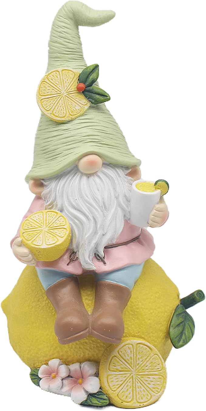 Lemon Gnome Figurine Statue Home Decor Table Ornament Gift 24cm