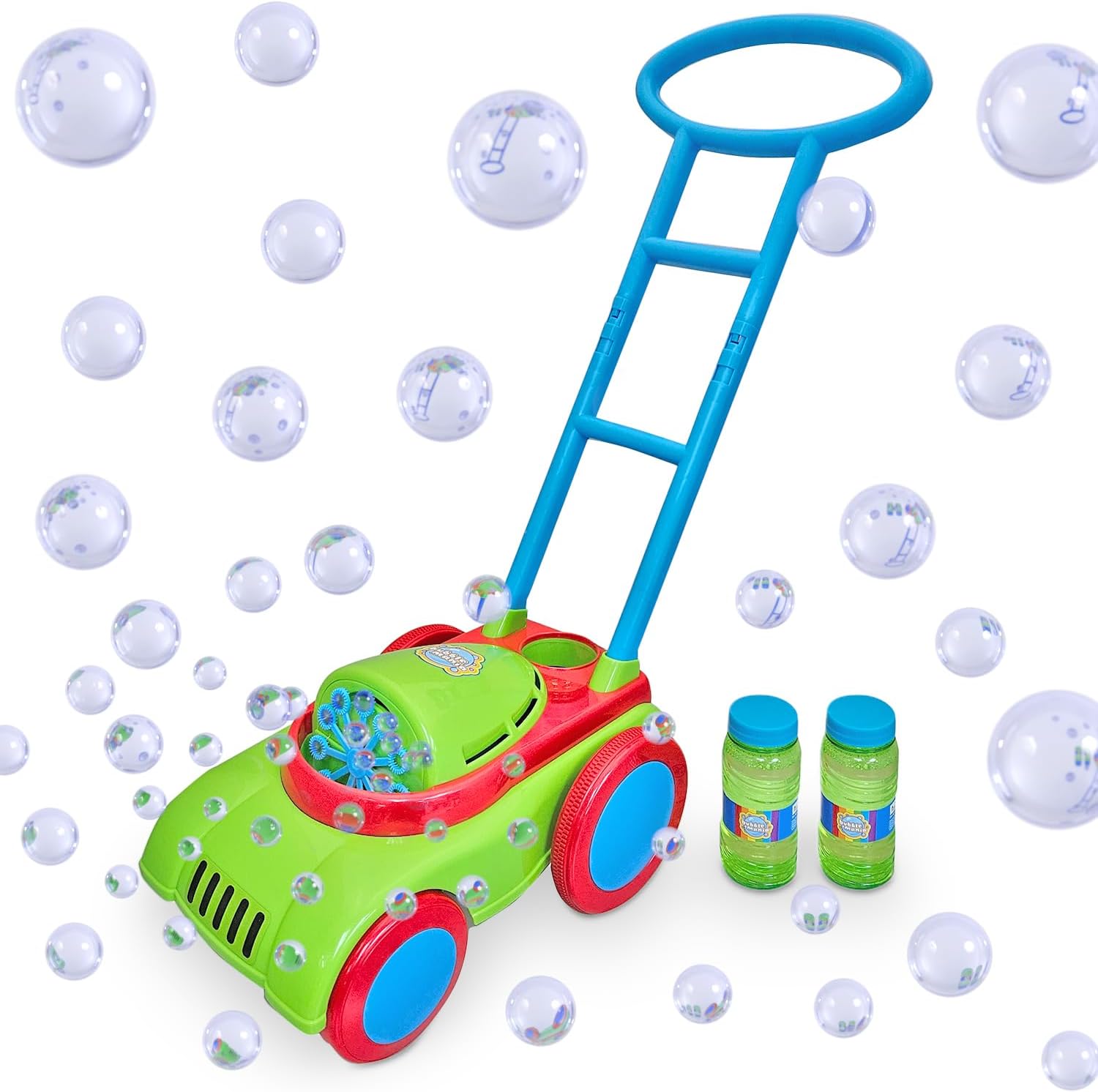 Bubble Lawn Mower Friction Powered Kids Garden Push Toy