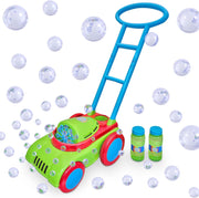 Bubble Lawn Mower Friction Powered Kids Garden Push Toy