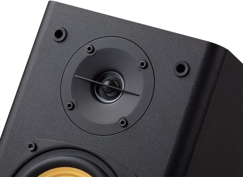 Active Bookshelf Speakers 24W Stereo 4in Woofer RCA Desktop Audio