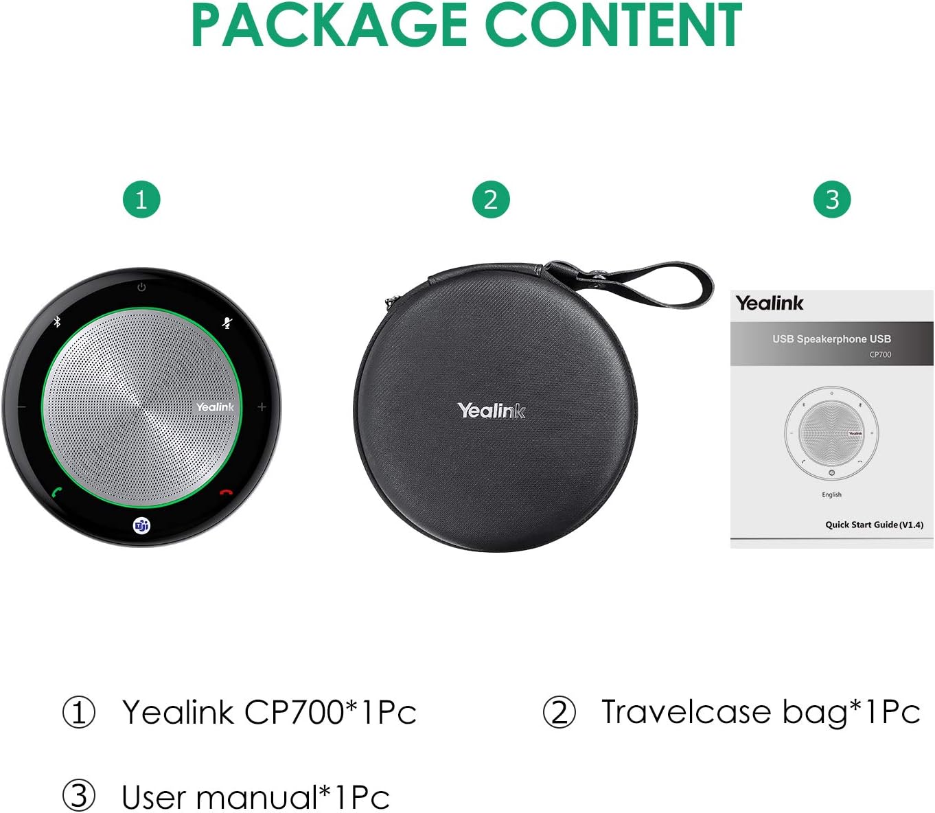 Bluetooth Conference Speakerphone USB Noise Cancelling Mic Teams