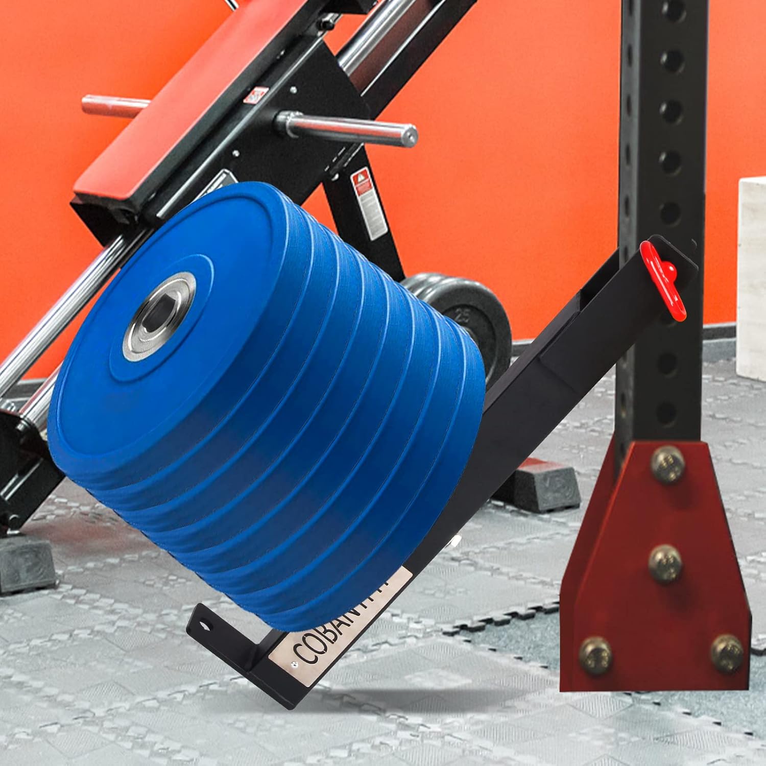 Belt Squat Rack Attachment 14 Inch Post Plate Loaded Trainer