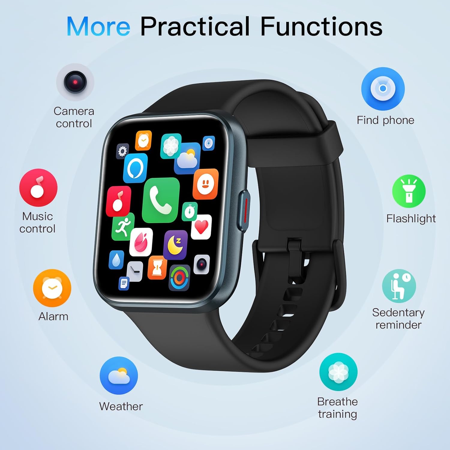 Smart Watch Bluetooth Calling Alexa 120 Sports Waterproof