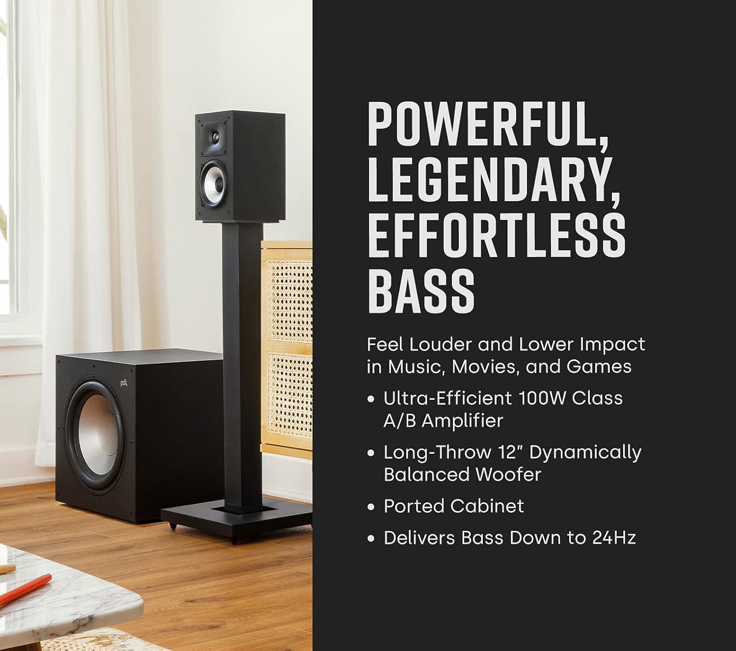12 Inch Subwoofer 100W Home Theater Deep Bass Active Speaker