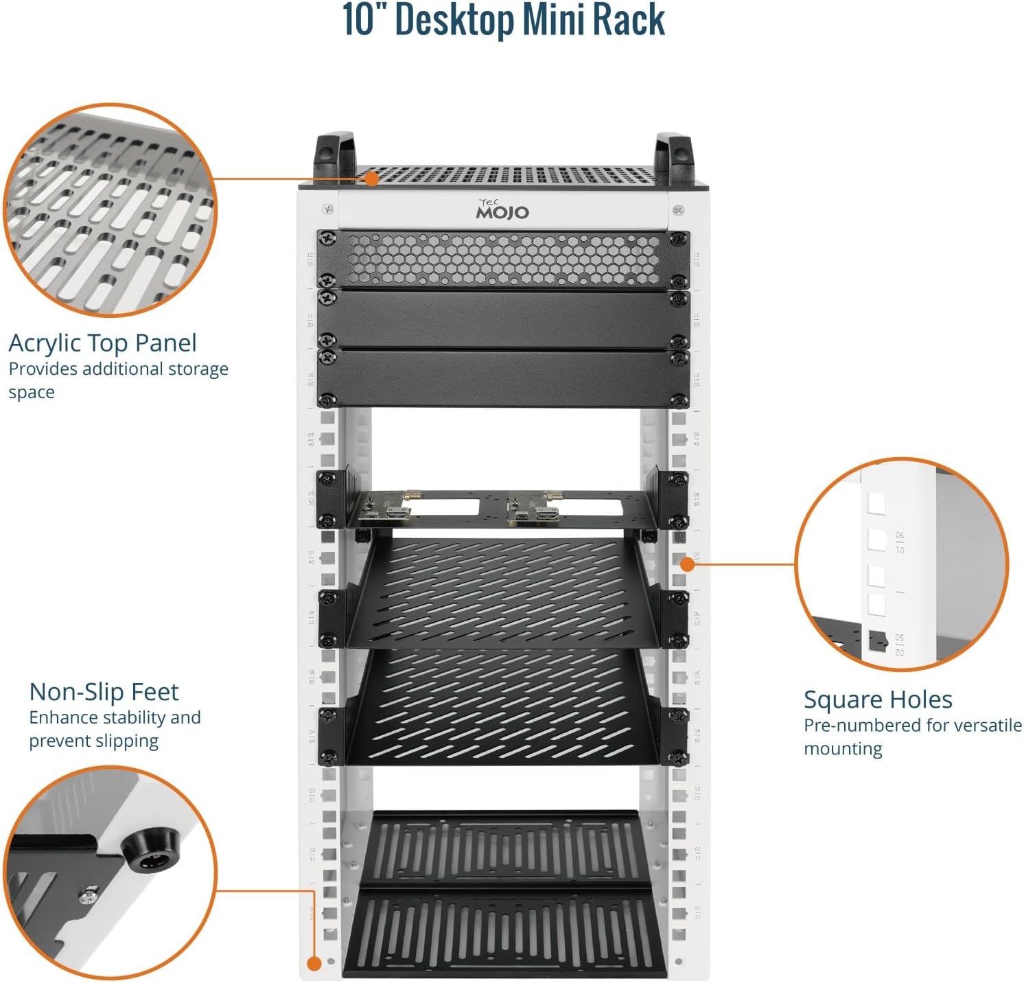 10 Inch 12U Desktop Mini Server Rack White