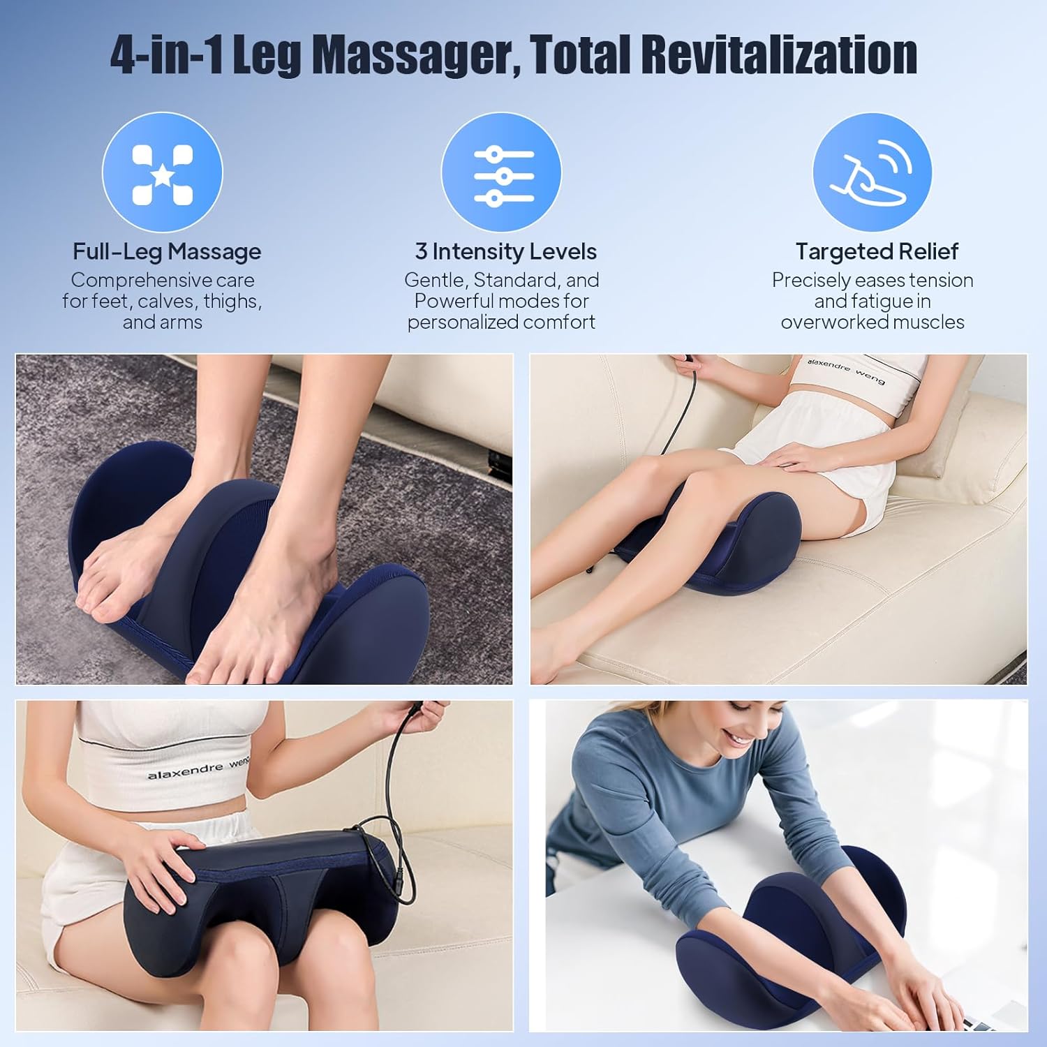 Shiatsu Foot Massager with Heat Electric Leg Calf Massage Roller