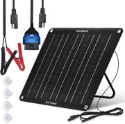 10W Solar Battery Charger OBD2 Trickle Maintainer 12V Car