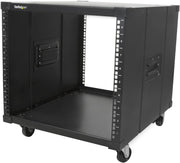 9U Mobile Open Frame Server Rack with Wheels 19 Inch
