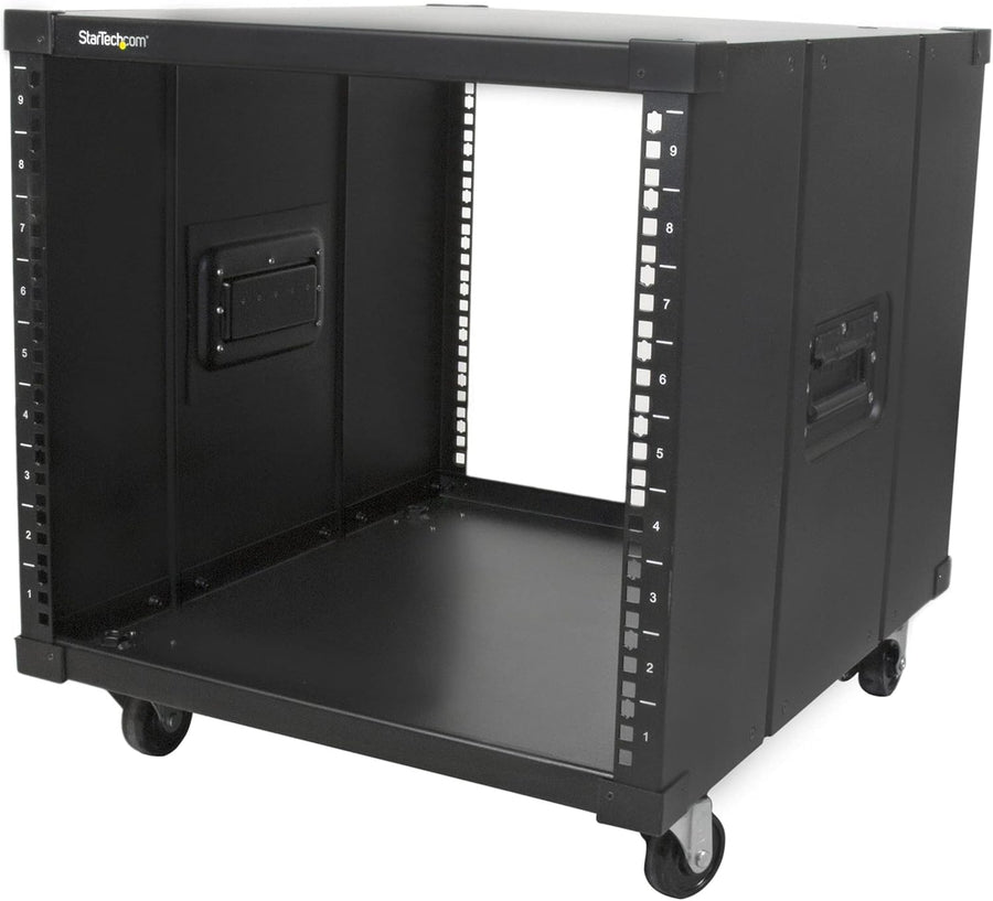 9U Mobile Open Frame Server Rack with Wheels 19 Inch