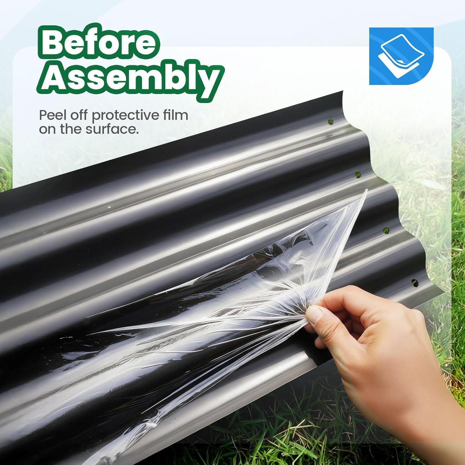Galvanized Raised Garden Bed with Greenhouse Cover 120x90cm