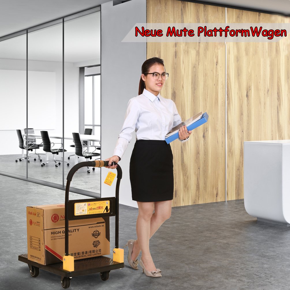 Silent Wheel Platform Trolley 200KG One Hand Fold Cart