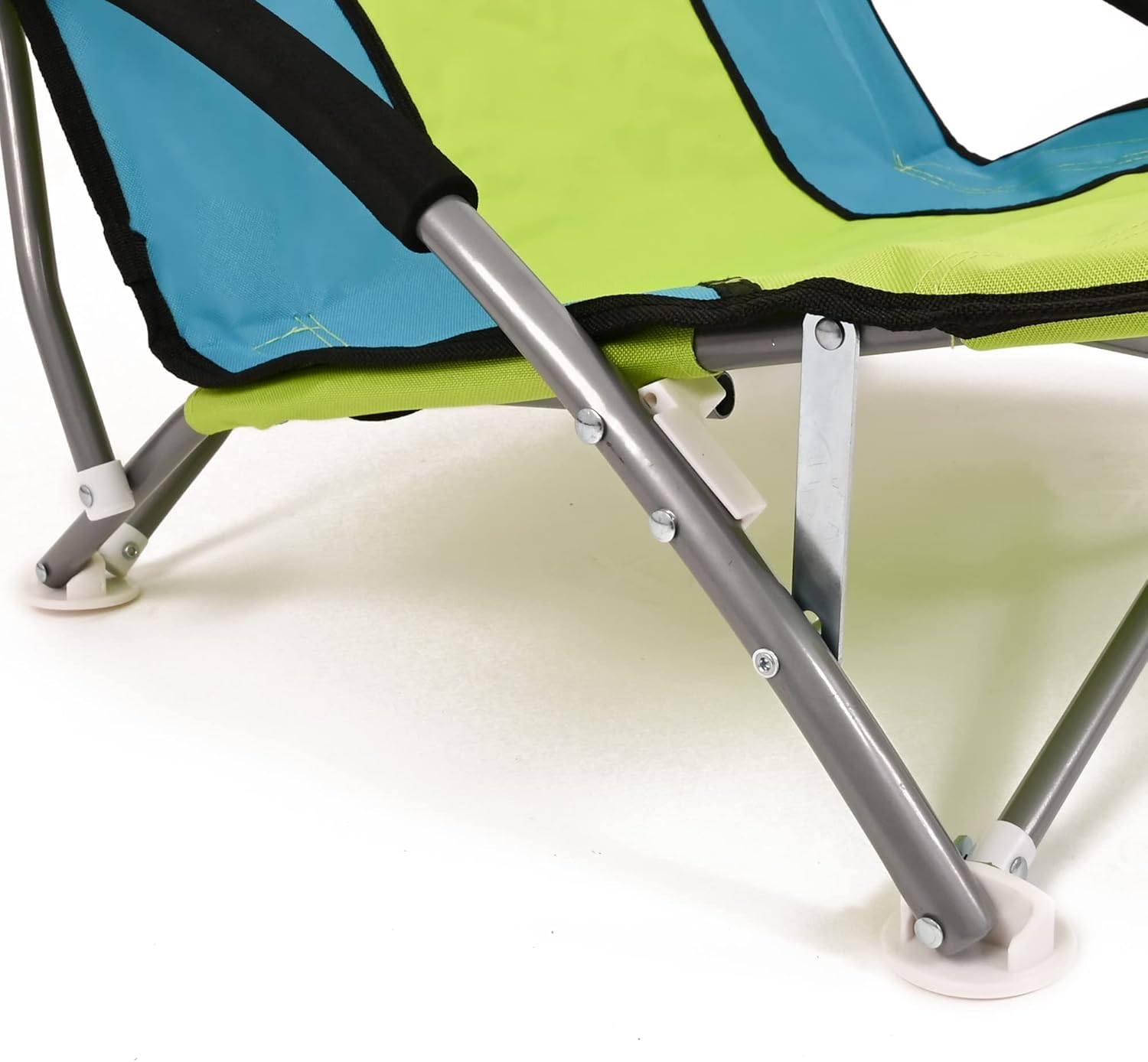 Set of 2 Low Folding Beach Chairs Green