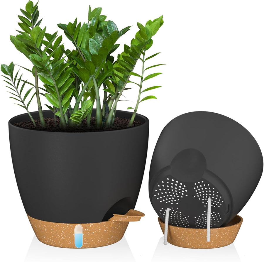Self Watering Plant Pots 30cm Drainage Indoor Outdoor Planter Set 2