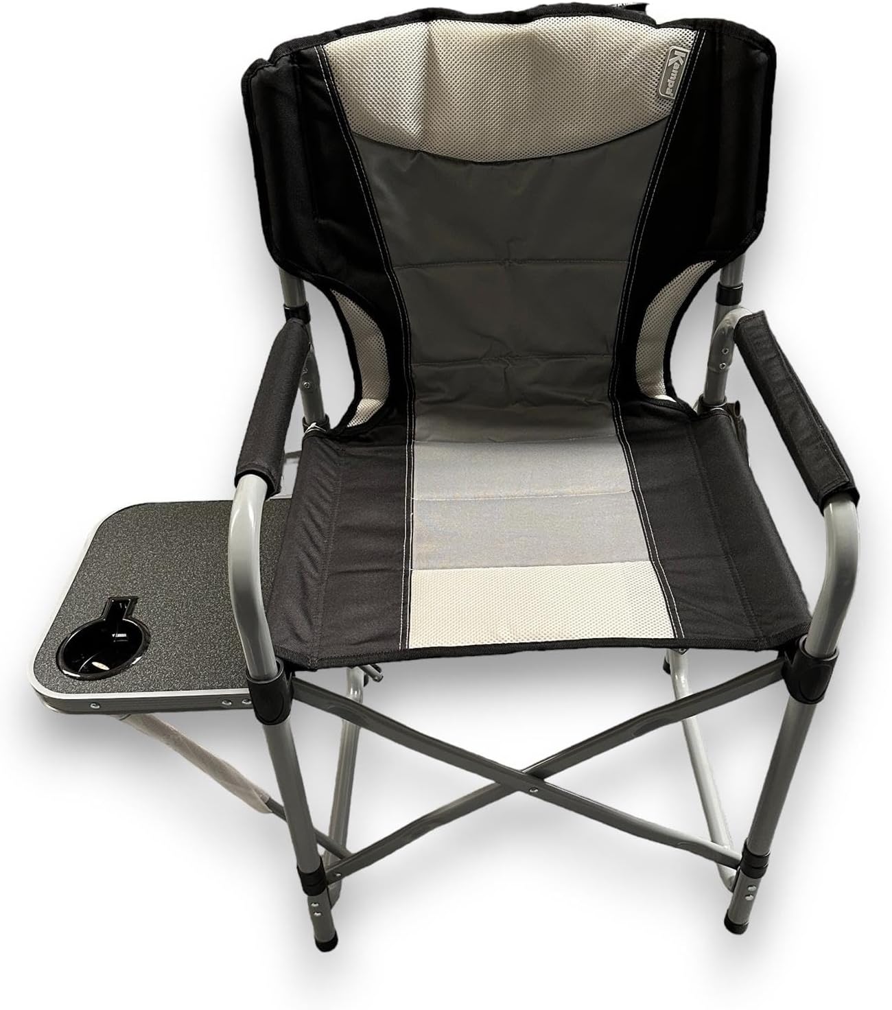 Deluxe Reclining Camping Armchair with Cup Holder
