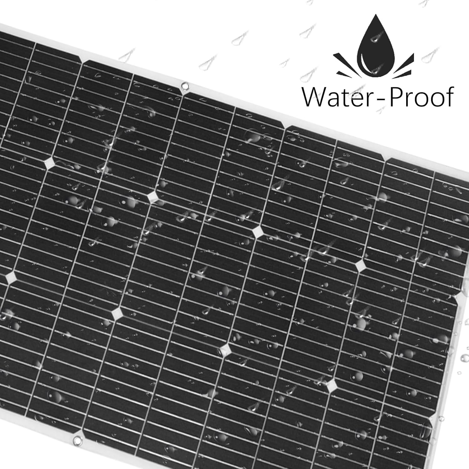 100W Flexible Solar Panel 18V Monocrystalline Charger RV Boat
