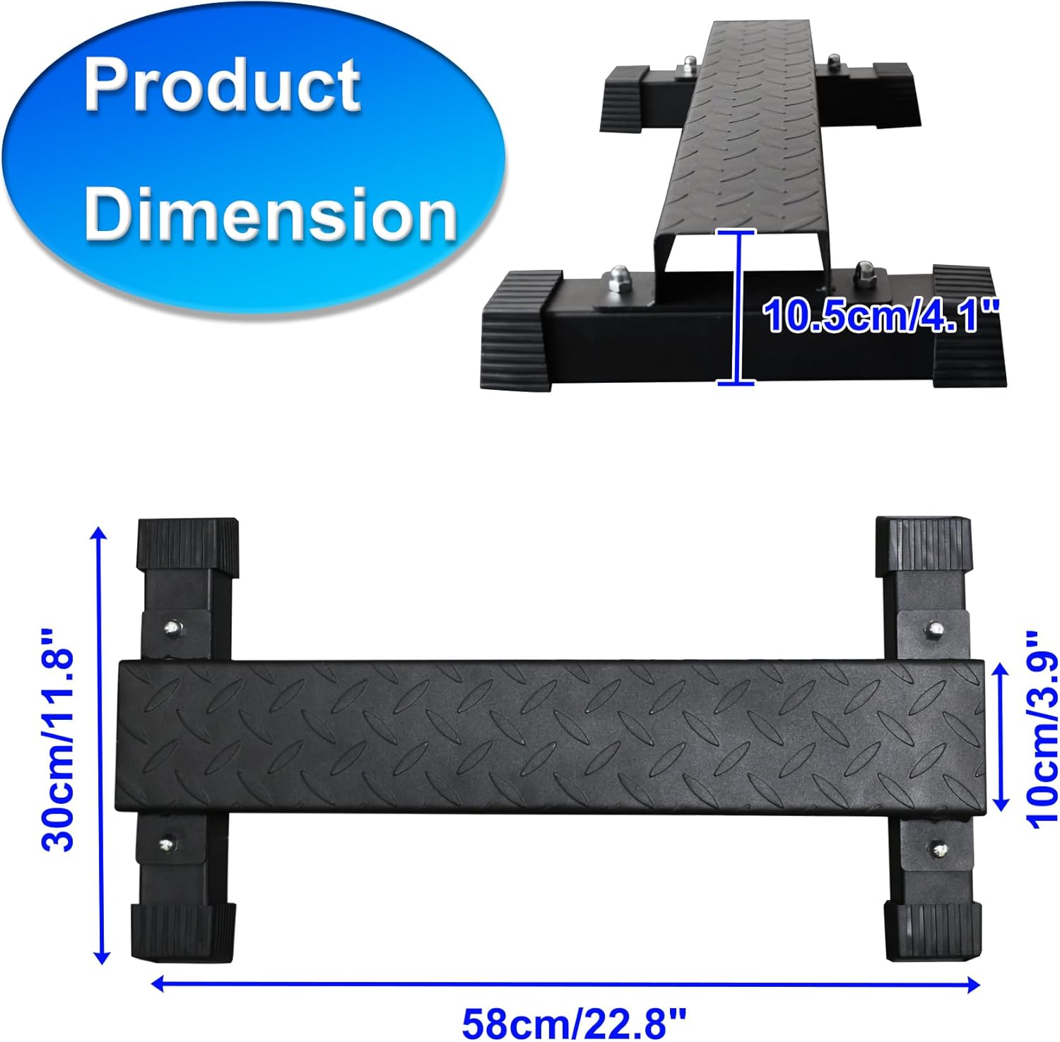 Steel Calf Raise Block Heel Elevation Squat Platform Gym