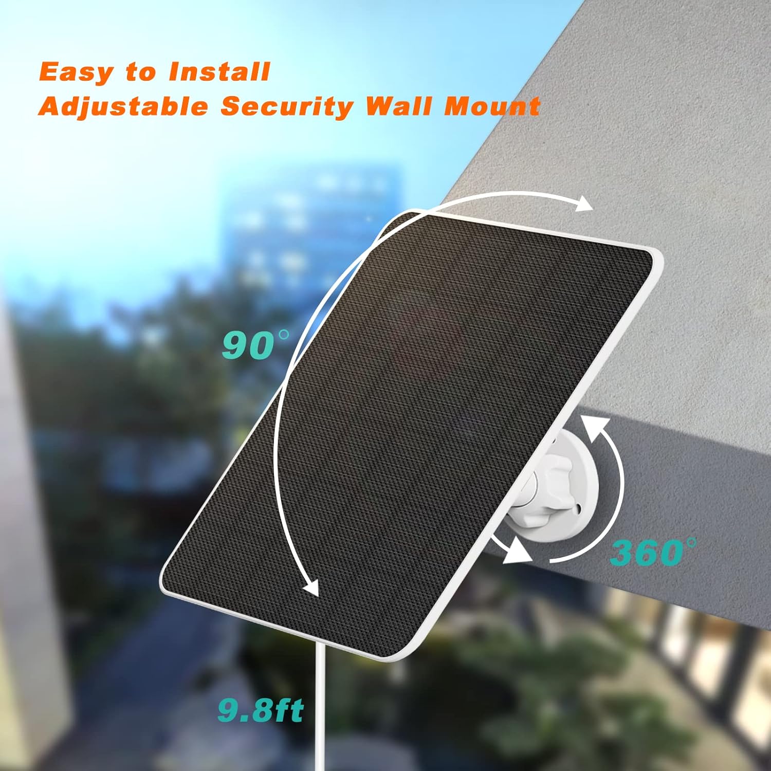 5W Solar Panel Camera Charger 3 Pack IP65 USB C Mount