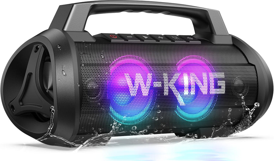120W Bluetooth Speaker Deep Bass Waterproof 42H Play LED