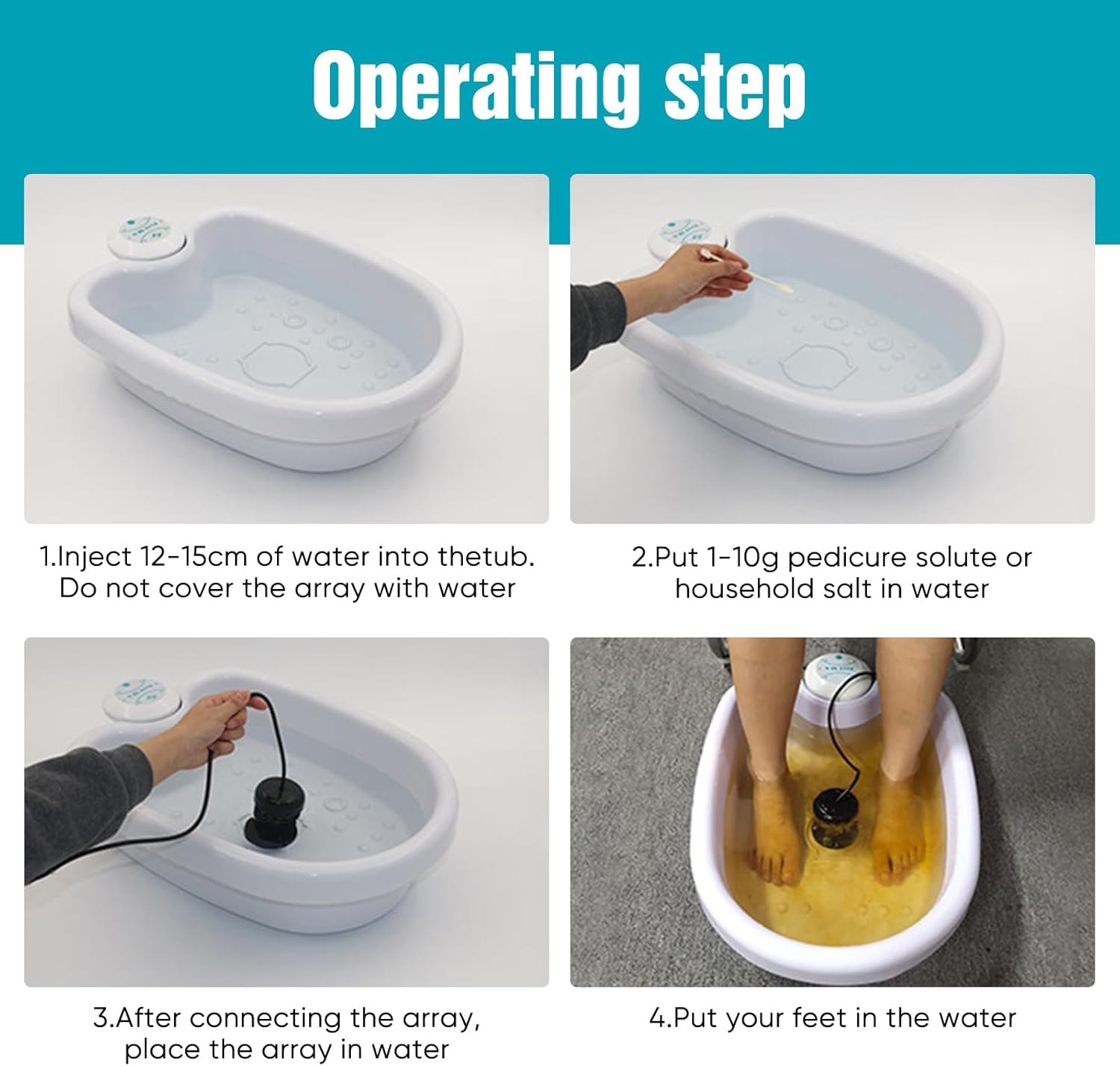Ionic Detox Foot Bath Machine Portable Foot Spa Collapsible Basin