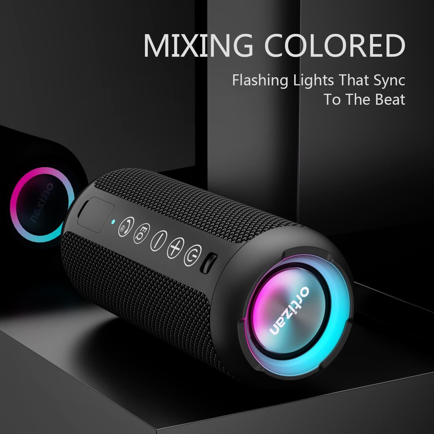 Portable Bluetooth Speaker 24W Waterproof IPX7 30H RGB Lights
