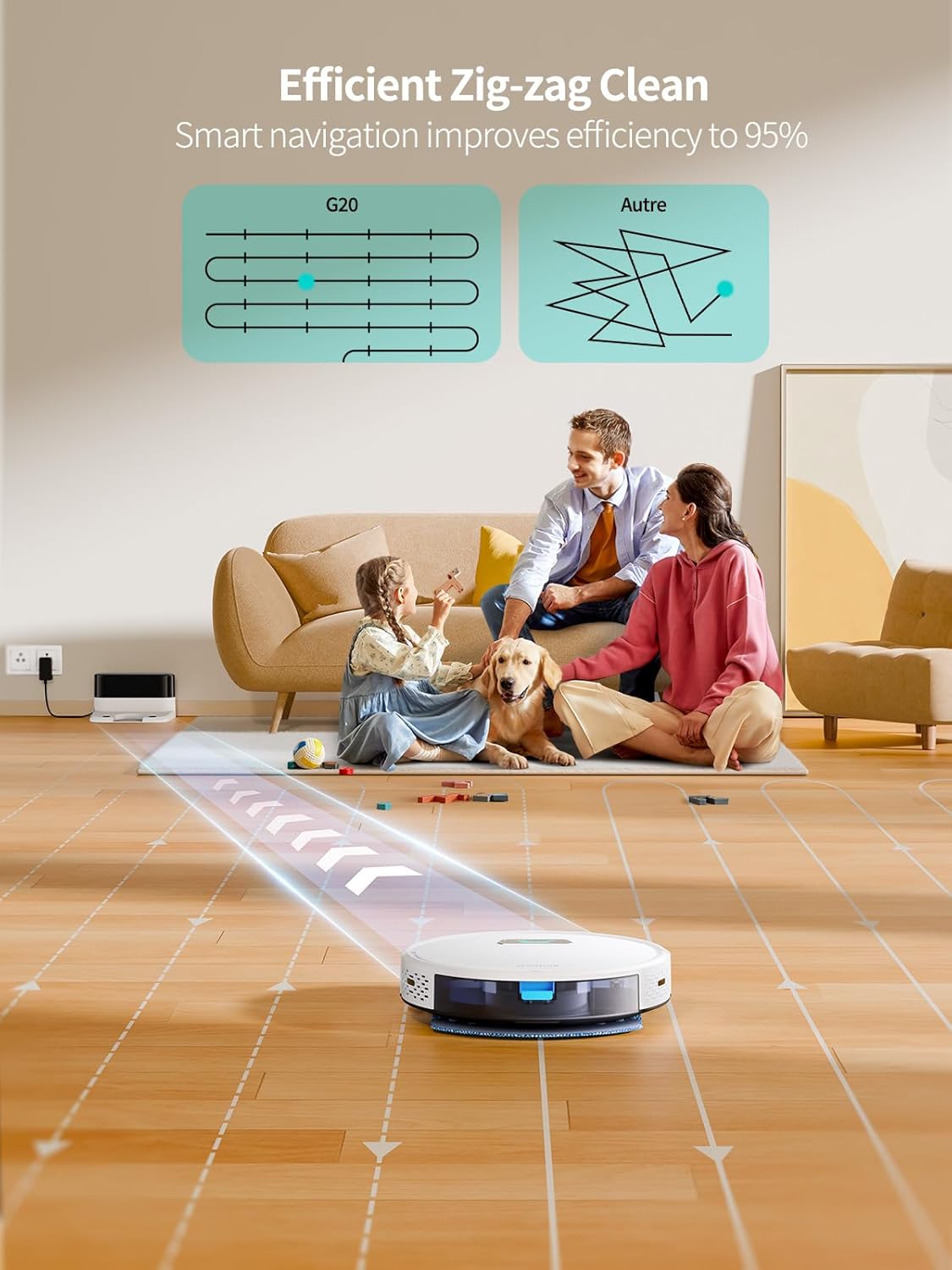 Robot Vacuum Mop 7000Pa LiDAR Mapping Ultra Slim App Alexa