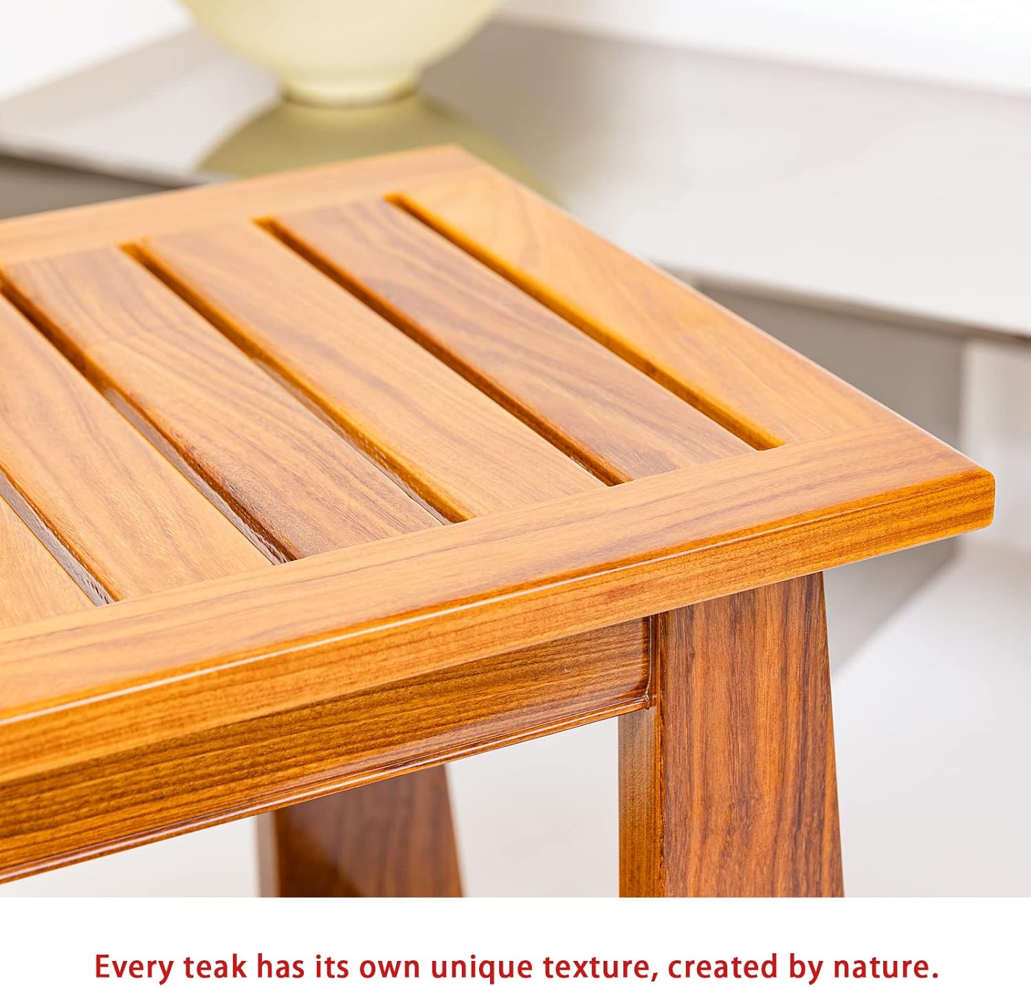 30in Teak Shower Bench Non Slip Spa Bathroom Seat