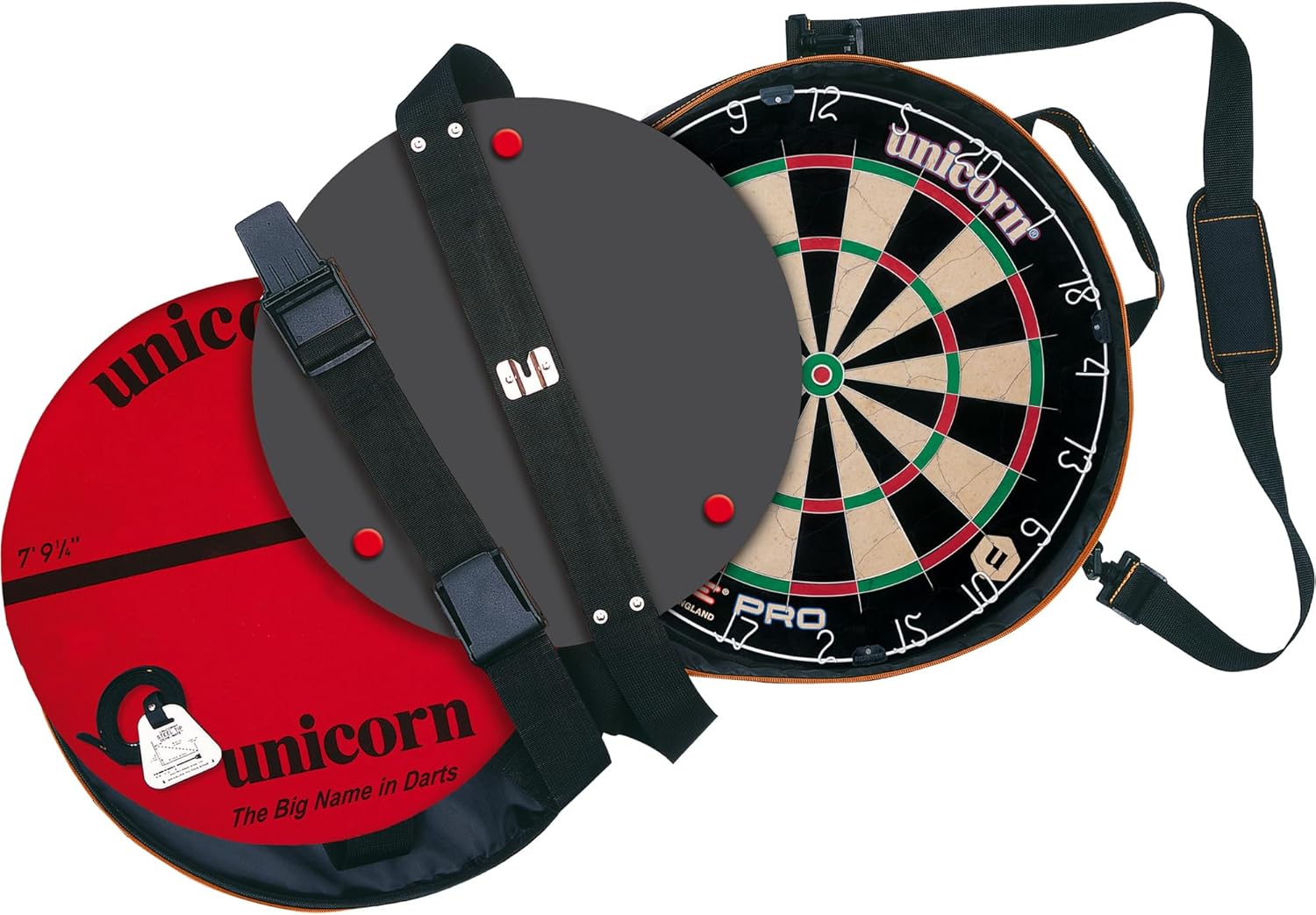 Dart Board Set Portable Carry Case Oche Mat Bristle Board