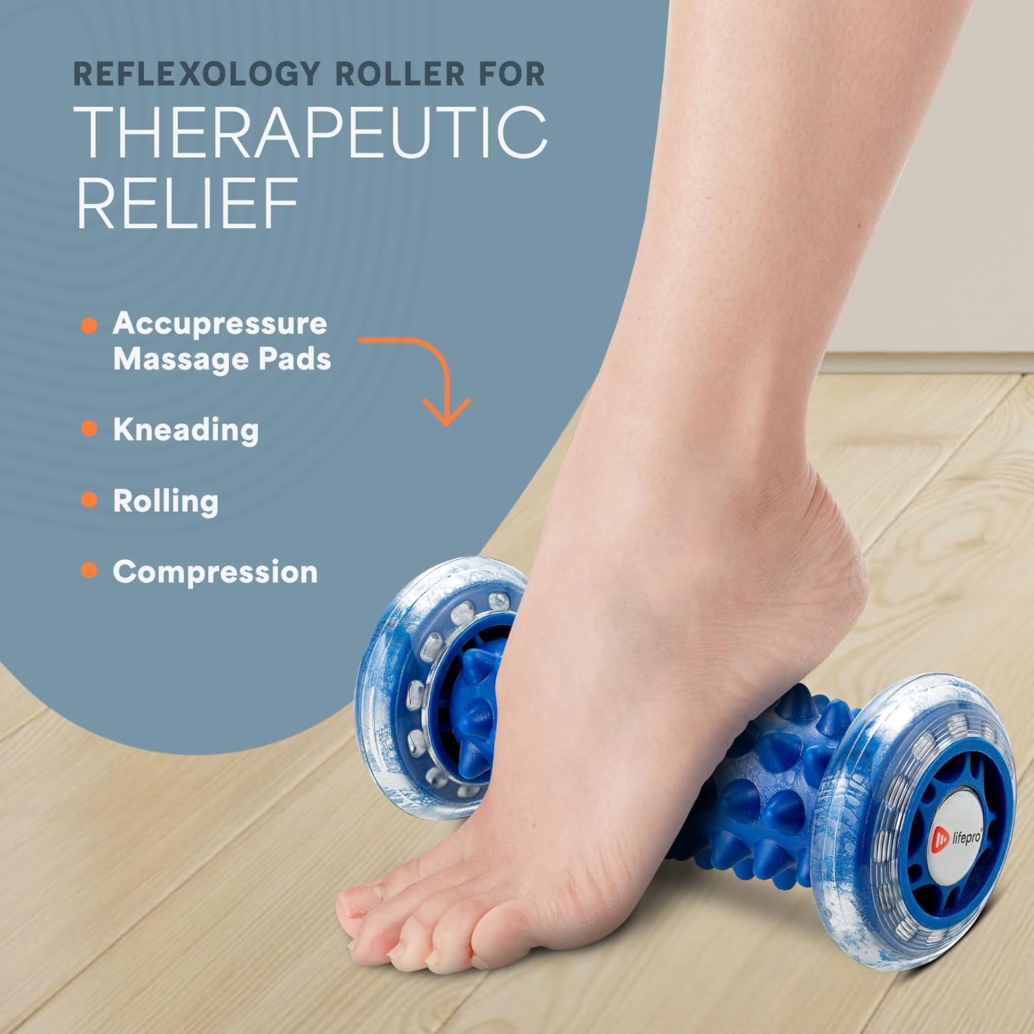 Shiatsu Foot & Calf Massager Heat Reflexology Roller Pain Relief