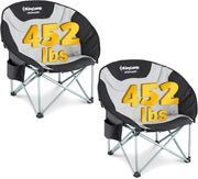 Moon Camping Chairs Set of 2 XXL Padded Folding Seats