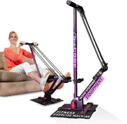 Portable Seated Rowing Stepper Pedal Exerciser Resistance Bands