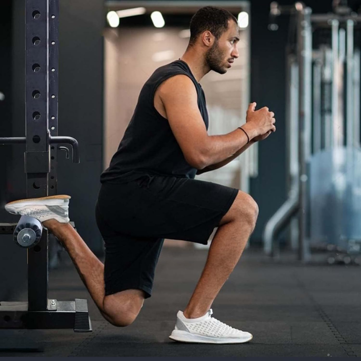 Single Leg Squat Roller Rack Attachment Bulgarian Split Squat