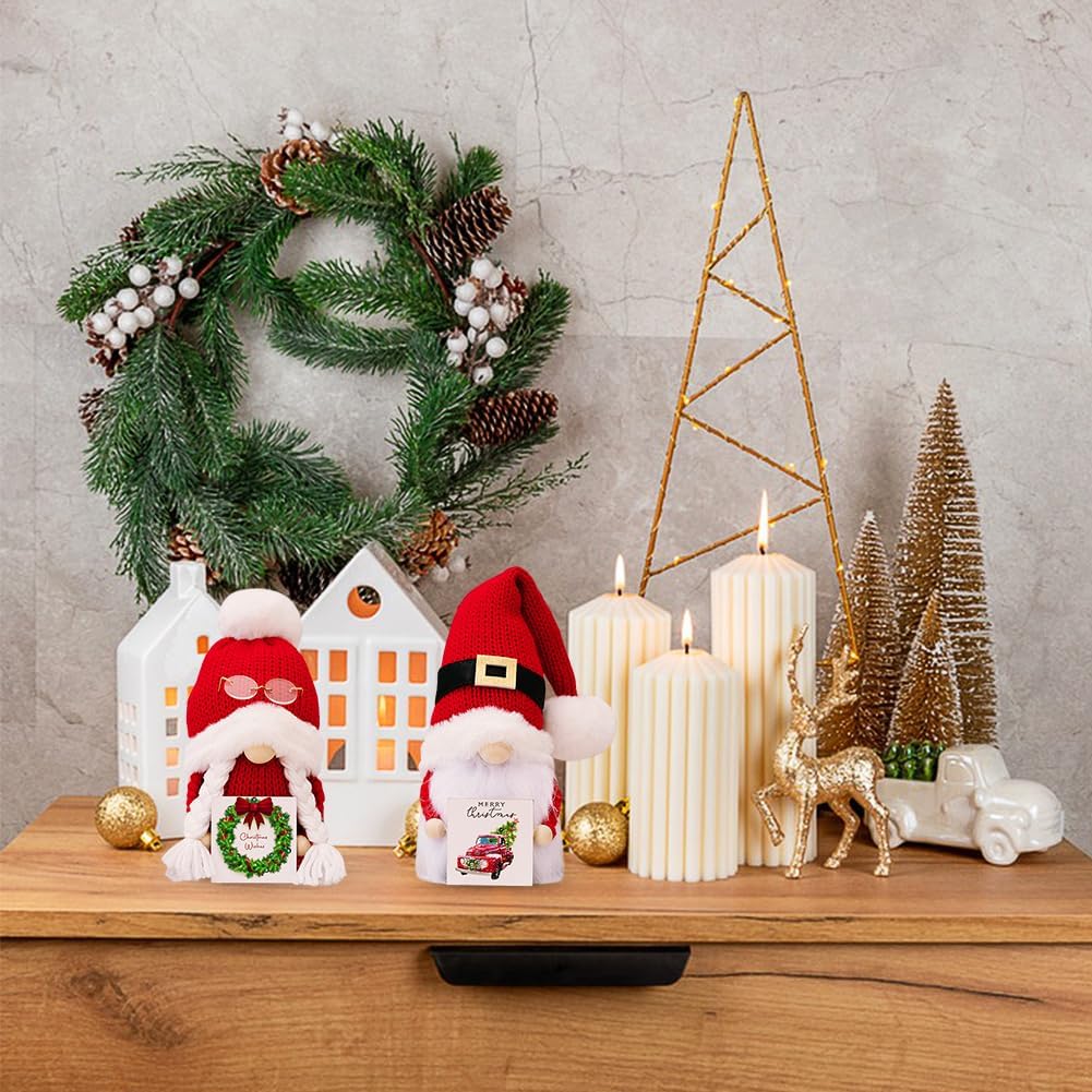 Christmas Gnome Plush Ornament Santa Gonks Decor Holiday