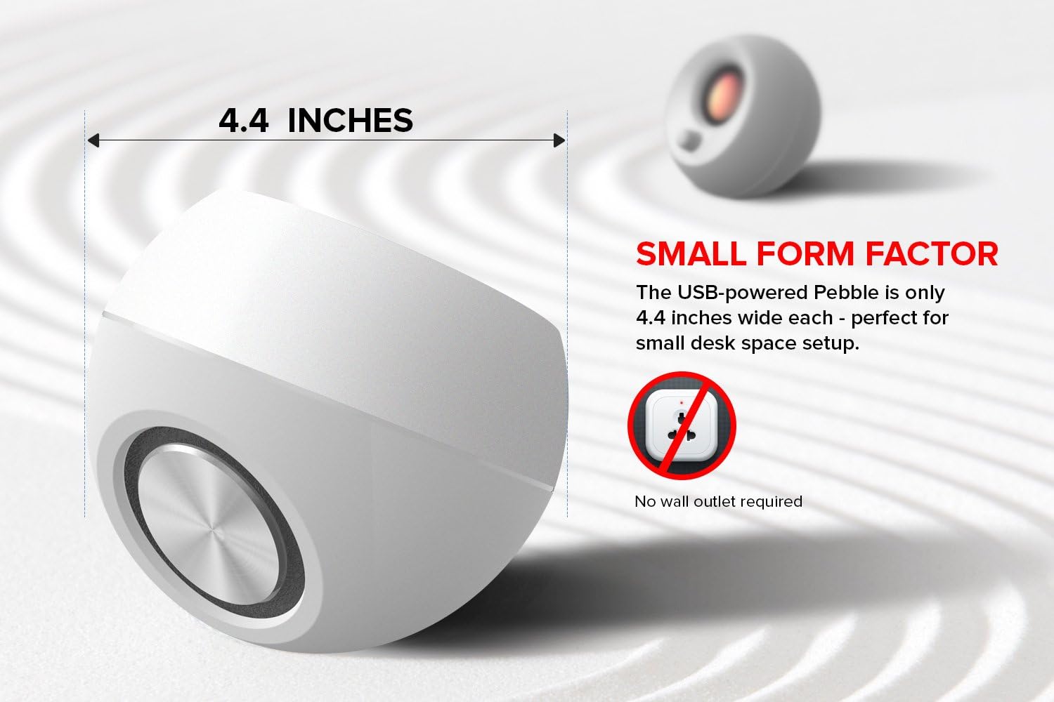 USB Powered Desktop Speakers Compact Stereo Sound PC Laptop